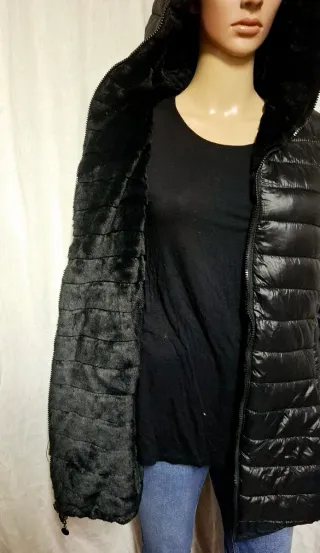 Giacca double face con cappuccio