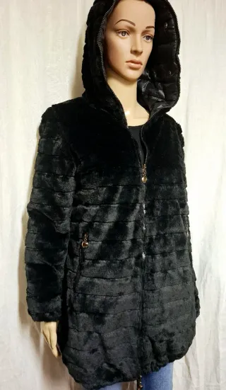 Giacca double face con cappuccio