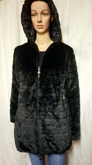 Giacca double face con cappuccio