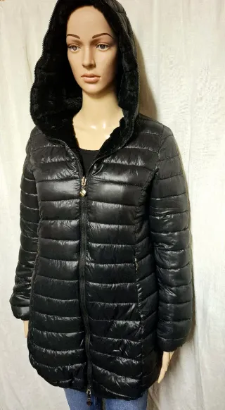 Giacca double face con cappuccio