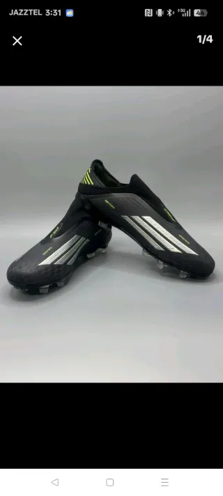 Botas de fútbol F50 verdes y negras sin usar