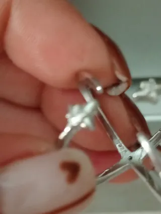 Anillo Plata Ajustable Corazón y dos circonitas