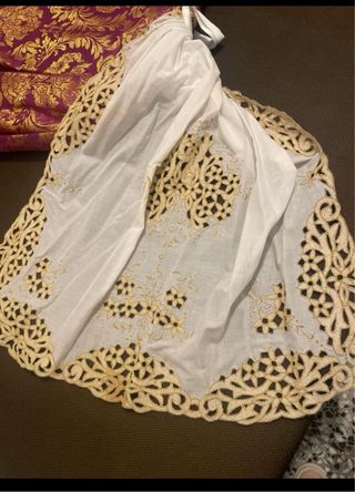 Vestido Fallera Morado y Dorado