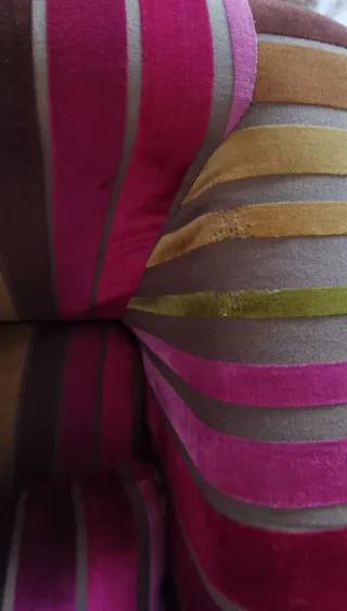 Sillón individual de rayas multicolor