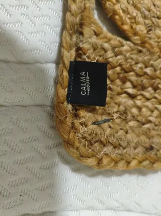 Cabecero de cama de yute semicircular