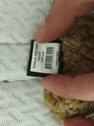 Cabecero de cama de yute semicircular