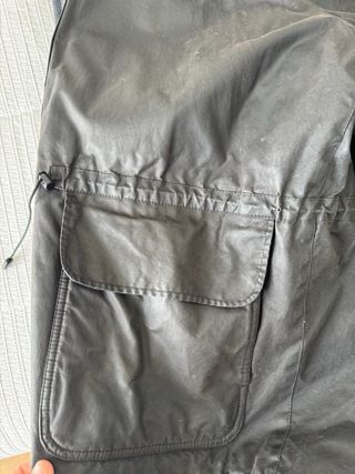 Chaqueta Negra Impermeable encerada