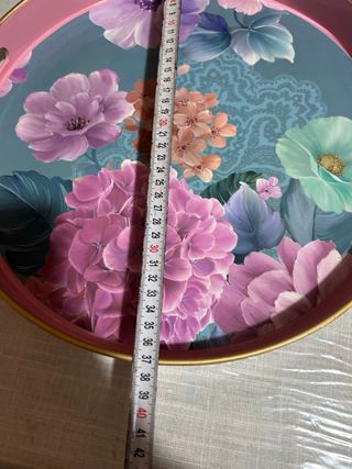 Vassoio decorativo floreale misure: 37x37