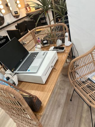 Escritorio FRYKSÅS Rattan y Madera