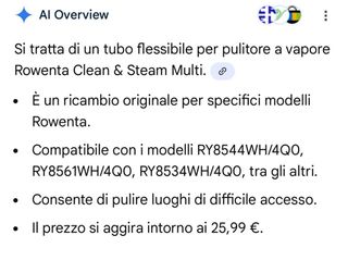 Ricambio originale Rowenta tubo flessibile