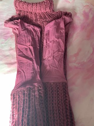 Jersey cuello alto rosa/morado talla M