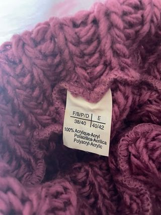 Jersey cuello alto rosa/morado talla M