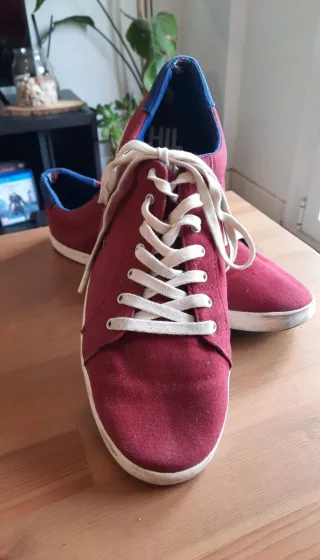 Zapatillas Tommy Hilfiger tela rojas