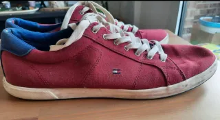 Zapatillas Tommy Hilfiger tela rojas