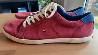 Zapatillas Tommy Hilfiger tela rojas