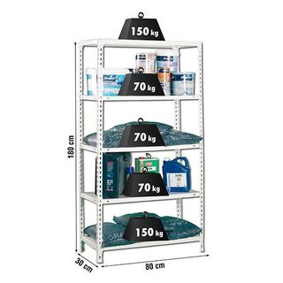 Estantería metálica Simon Rack 160x80x40 5 baldas