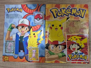 Álbum Completo Sticker Pokémon año 1999 + Póster