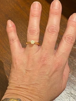 Anillo  compromiso diamante natural. SIN ESTRENAR