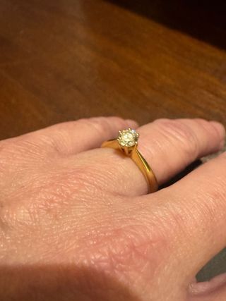 Anillo  compromiso diamante natural. SIN ESTRENAR