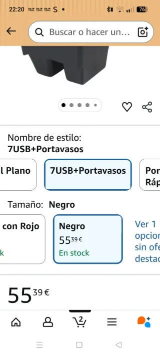 Reposabrazos para coche negro