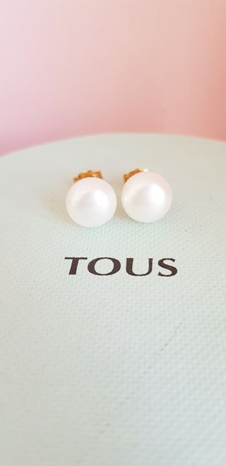Pendientes tous oro y perlas