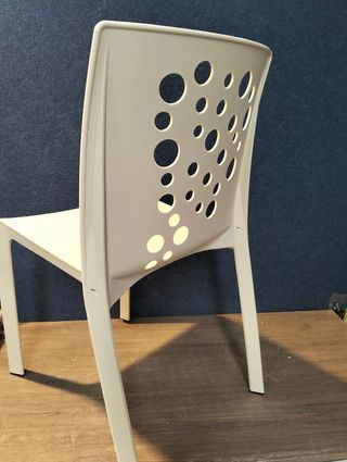 Juego 5 Sillas Jardín Cocktail Plástico Blanco