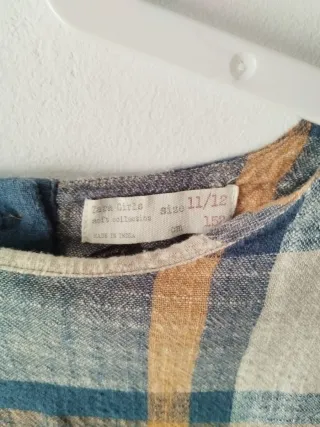 Blusa Zara cuadros manga larga