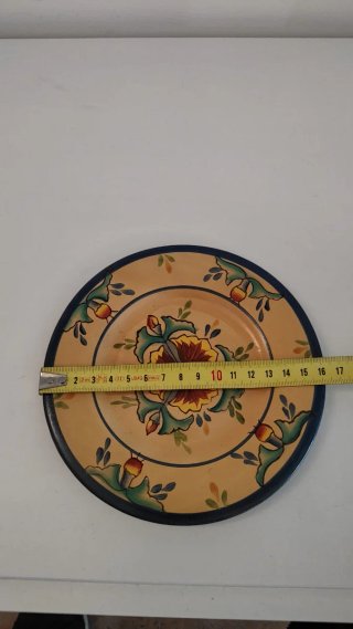 Set 3 piatti in ceramica decorati a mano