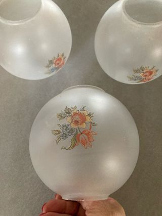 Paralumi in vetro decorati floreali