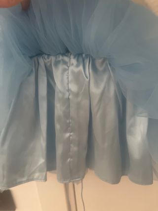 Vestito bambina azzurro con paillettes