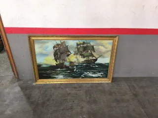 Cuadro Barcos Batalla Mar