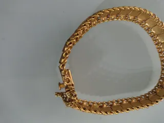 Pulsera vintage chapada en oro 20 cm