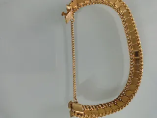 Pulsera vintage chapada en oro 20 cm