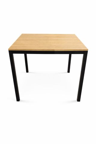 Mesa de hierro con tapa chapada Roble Hera Atlas