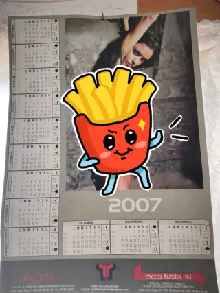 Calendario publicitario de taller 2007 – modelo