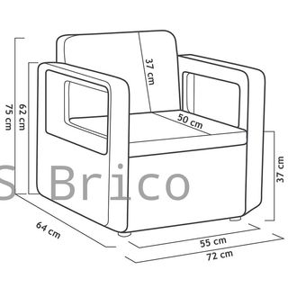 Muebles Jardín Venus Tete a Tete Grafito