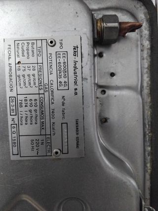 Placa de gas Teka 4 fuegos