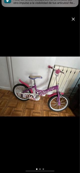 Bicicleta infantil morada 16