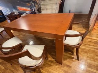 Mesa extensible madera caoba 90x150cm