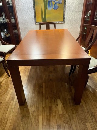 Mesa extensible madera caoba 90x150cm