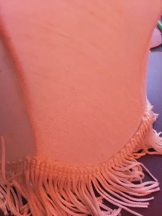 Paralume bianco con frange