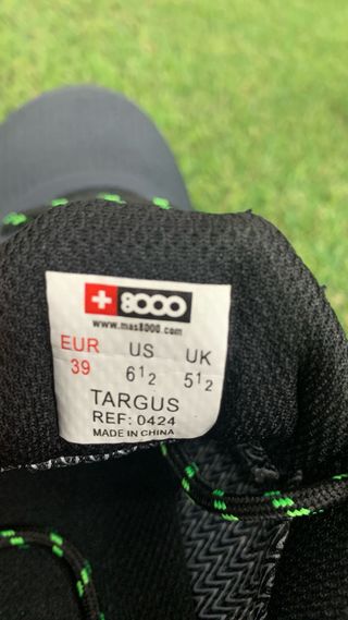 Zapatilla +8000 Targus Negra y Verde