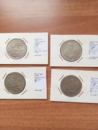 Lote 4 Monedas Portugal 1997-1998