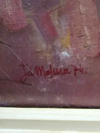 Óleo sobre lienzo firmado Joaquín de Molina 1974