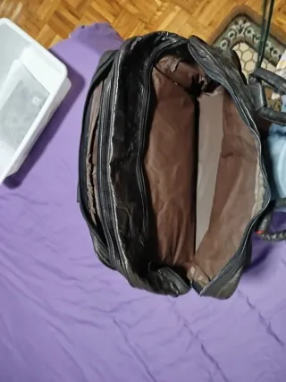 Maletín Diplomático Negro y Marrón de piel