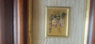 Quadretti dorati con cornice in legno