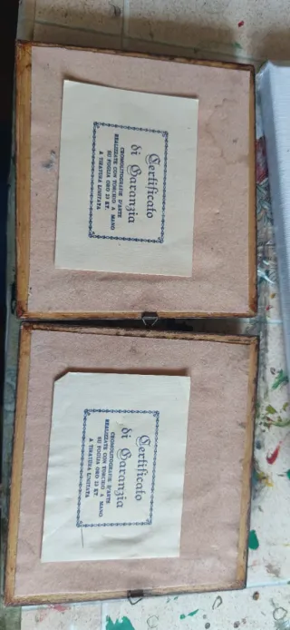 Quadretti dorati con cornice in legno