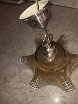 Lámpara Vintage Cristal y Metal