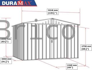 Caseta Metálica Top Hércules 233x321x209 cm - Duramax