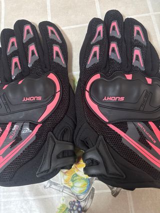 Guantes Moto SUOMY Talla XL Negro/Rosa